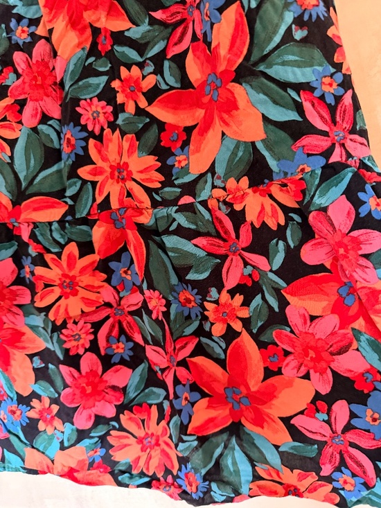 Roxy Hot Tropics Floral Smocked Cut-Out Tiered Maxi Dress Tropical Boho S - Picture 5 of 9